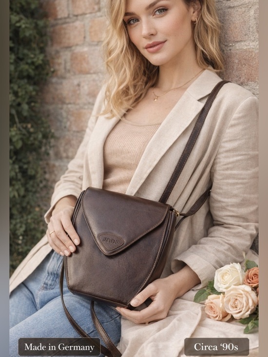 JOOP Handbags - Vintage JOOP! Leather Flap Bag 
Circa ‘90